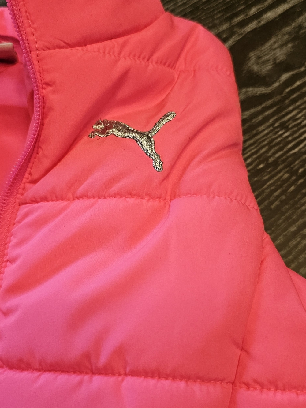 Puma Pink Quilted Puffer Vest - Picture 2 of 4